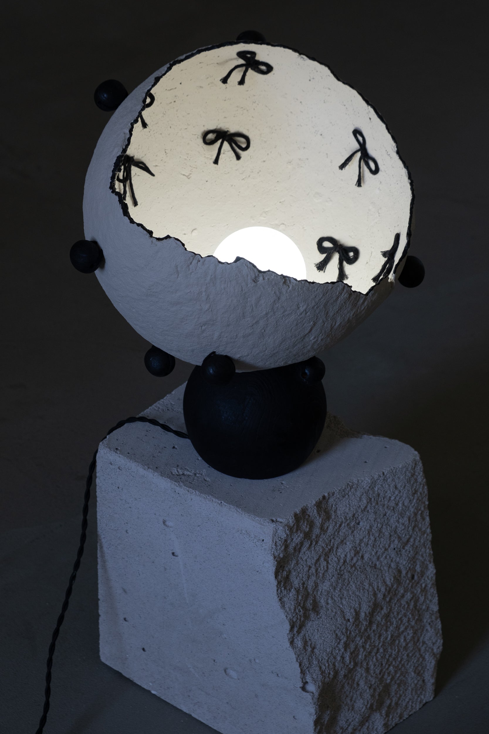 Moon Bowl sculptural lighting by PletoStudio