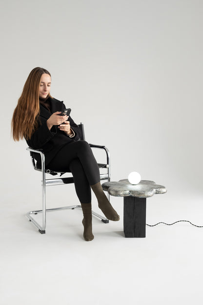 Kvit — Sculptural Coffee Table with Integrated Light